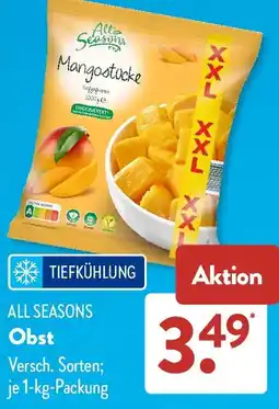 Aldi Süd All Seasons Mangostücke Angebot