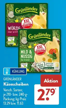 Aldi Süd Grünländer Käsescheiben Angebot