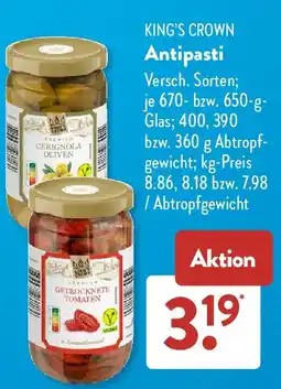Aldi Süd KING'S CROWN Antipasti Angebot