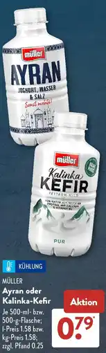 Aldi Süd Müller Ayran oder Kalinka-Kefir Angebot