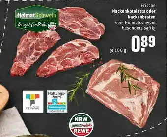 REWE Frische Nackenkoteletts Oder Nackenbraten Angebot