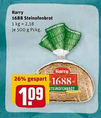 REWE Harry 1688 Steinofenbrot Angebot