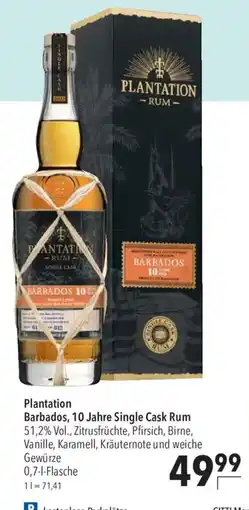 CITTI Markt Plantation Barbados, 10 Jahre Single Cask Rum Angebot