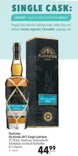 CITTI Markt Plantation Fiji Islands 2011 Single Cask Rum Angebot