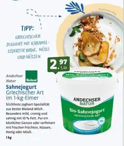 Ebl Naturkost ANDECHSER NATUR Bio-Sahnejogurt Griechischer Art Angebot