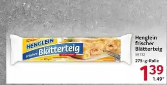 Selgros Henglein Frischer Blätterteig Angebot