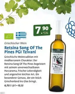 Ebl Naturkost Retsina Song Of The Pines PGI Tzivani Angebot