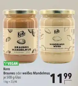 CITTI Markt Koro Braunes oder weißes Mandelmus Angebot