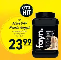 CITTI Markt fayn. ALLVEGAN Protein Frappé Angebot