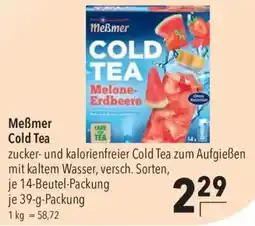 CITTI Markt Meßmer Cold Tea Angebot
