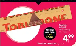 CITTI Markt Toblerone Vollmilch Angebot