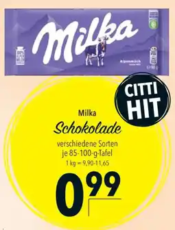 CITTI Markt Milka Schokolade Angebot
