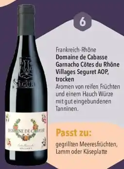 CITTI Markt Domaine de Cabasse Garnacho Côtes du Rhône Villages Seguret AOP, trocken Angebot