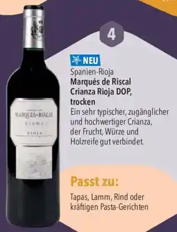 CITTI Markt Marqués de Riscal Crianza Rioja DOP, trocken Angebot