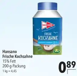 CITTI Markt Hansano Frische Kochsahne Angebot