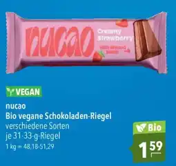 CITTI Markt nucao Bio vegane Schokoladen-Riegel Angebot