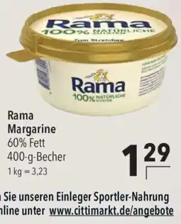 CITTI Markt Rama Margarine Angebot