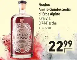 CITTI Markt Nonino Amaro Quintessentia di Erbe Alpine Angebot