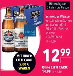 CITTI Markt Schneider Weisse Angebot