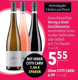CITTI Markt Deutschland-Pfalz Weingut Diehl Qualitätsweine Angebot