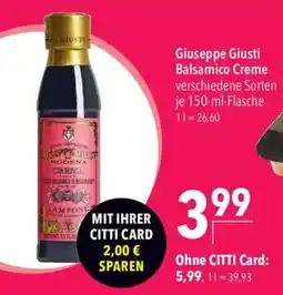 CITTI Markt Giuseppe Giusti Balsamico Creme Angebot