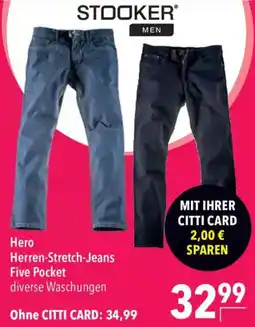 CITTI Markt STOOKER MEN Hero Herren-Stretch-Jeans Five Pocket Angebot