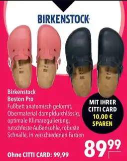 CITTI Markt Birkenstock Boston Pro Angebot
