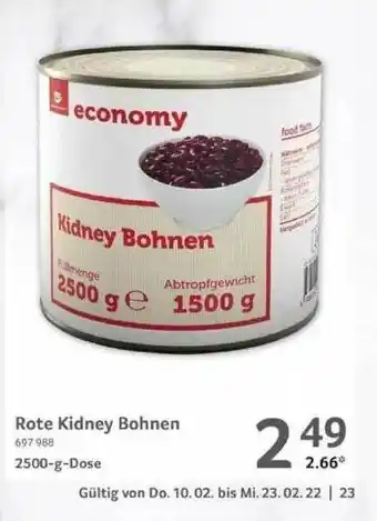 Selgros Rote Kidney Bohnen Angebot