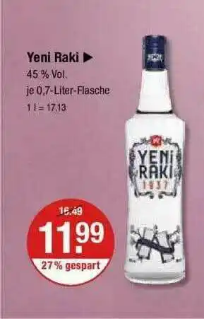 V Markt Yeni Raki Angebot