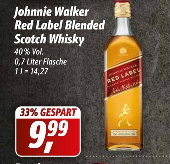 Simmel Johnnie Walker Red Label Blended Scotch Whisky Angebot