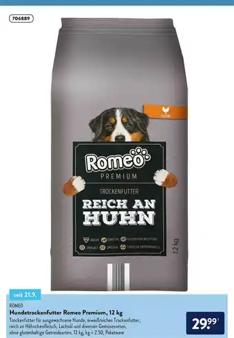 Aldi Nord Romeo Hundetrockenfutter Romeo Premium 12 Kg Angebot