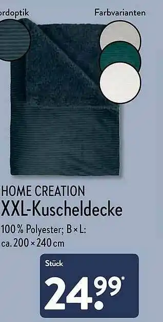 Aldi Nord Home Creation Xxl-kuscheldecke Angebot