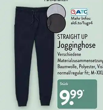 Aldi Nord Straight Up Jogginghose Angebot