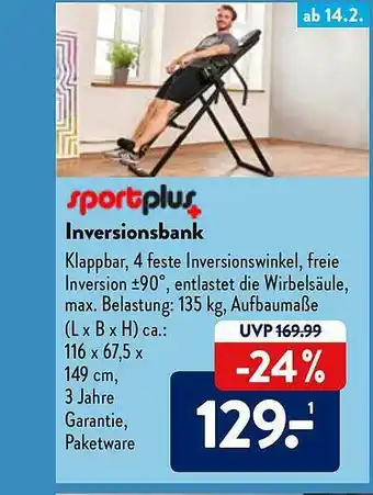 Aldi Nord Sportplus Inversionsbank Angebot