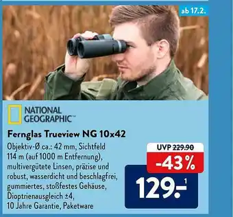 Aldi Nord National Geographic Fernglas Trueview Ng 10x42 Angebot