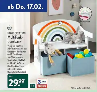 Aldi Nord Home Creation Multifunktionsbank Angebot