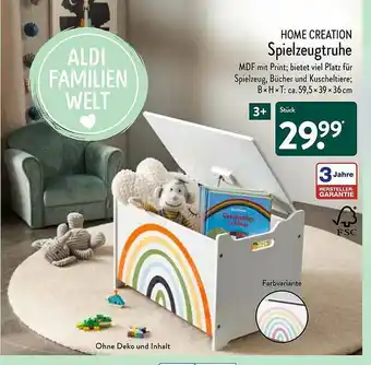 Aldi Nord Home Creation Spielzeugtruhe Angebot