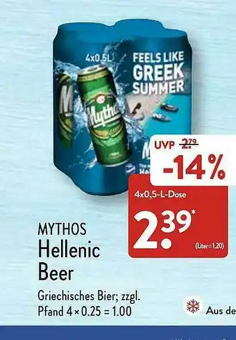 Aldi Nord Mythos Hellenic Beer Angebot