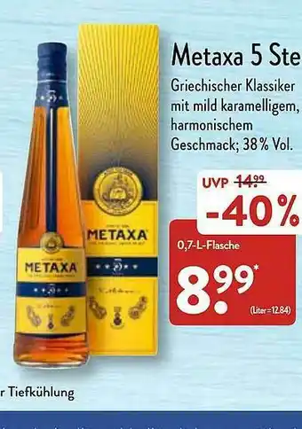 Aldi Nord Metaxa 5 Sterne Angebot