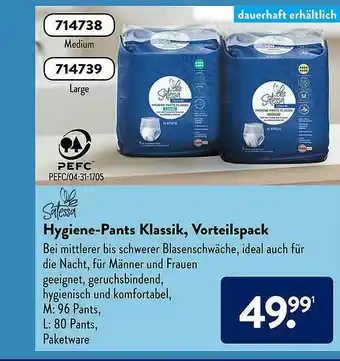 Aldi Süd Hygiene-pants Klassik Vorteilspack Satessa Angebot