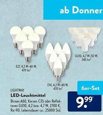 Aldi Süd Lightway Led-leuchtmittel Angebot