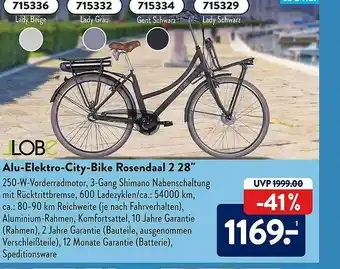 Aldi Süd Lobe Alu-elektro-city-bike Rosendaal 2 28 Angebot