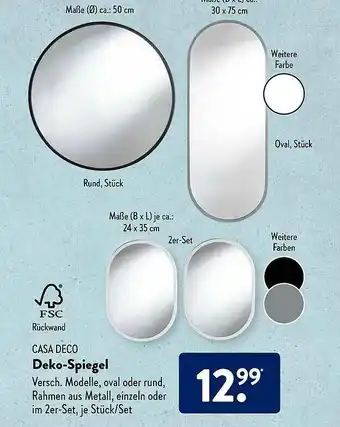 Aldi Süd Casa Deco Deko-spiegel Angebot
