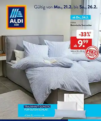 Aldi Süd Dormia Bettwäsche Seersucker Angebot