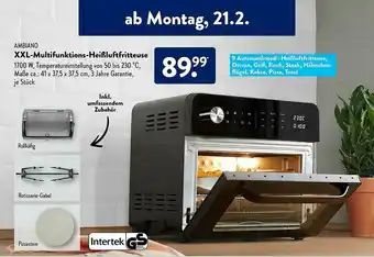 Aldi Süd Ambiano Xxl-multifunktions-heißluftfritteuse Angebot