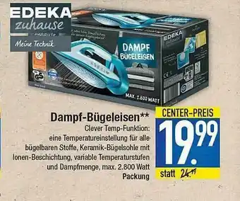 E-Center Edeka Zuhause Dampf-bügeleisen Angebot