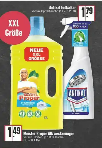 Edeka Antikal Entkalker, Meister Proper Allzweckreiniger Angebot