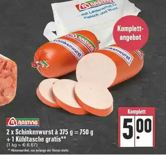 Edeka 2x Schinkenwurst + 1 Kühltasche Gratis Angebot