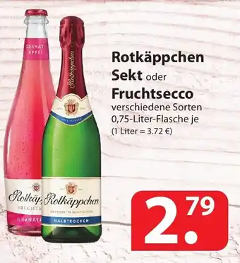 Famila Nord Ost Rotkäppchen Sekt oder Fruchtsecco 0,75L Angebot