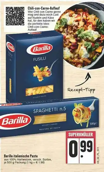 E-Center Chili-con-carne-auflauf Oder Barilla Italienische Pasta Angebot